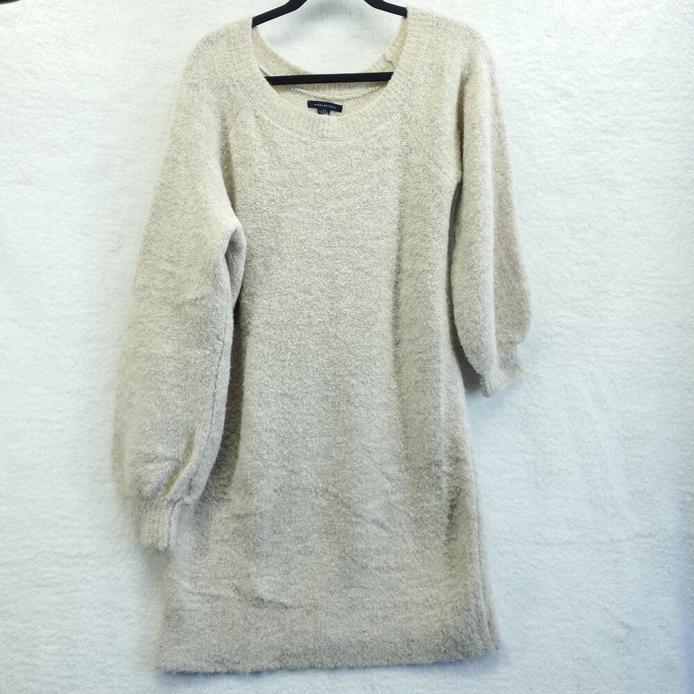 American Eagle Women's Off Shoulder Boucle Wool Blend Sweater Dress Large - Picture 10 of 10